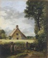 Una cabaña en un campo de maíz Romántico John Constable
